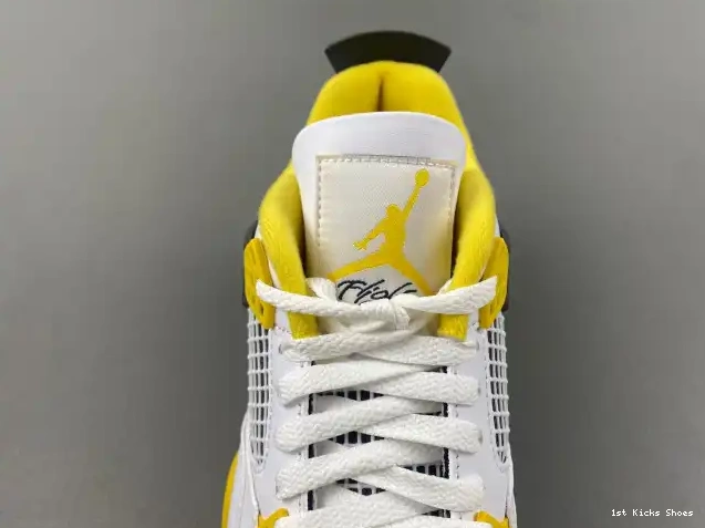 1st Kicks Shoes 4 Sulfur AQ9129-101 Jordan Air Vivid WNNS 0511